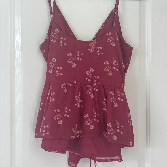 Abercrombie & Fitch Raspberry Floral Wrap Camisole - medium - Picture 5 of 6